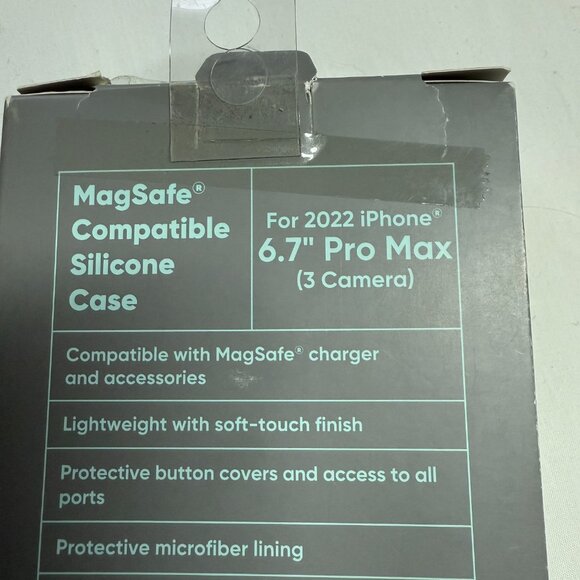 onn 2022 iPhone 6.7" Pro Max Purple Silicone (3 camera) Case - Picture 6 of 6